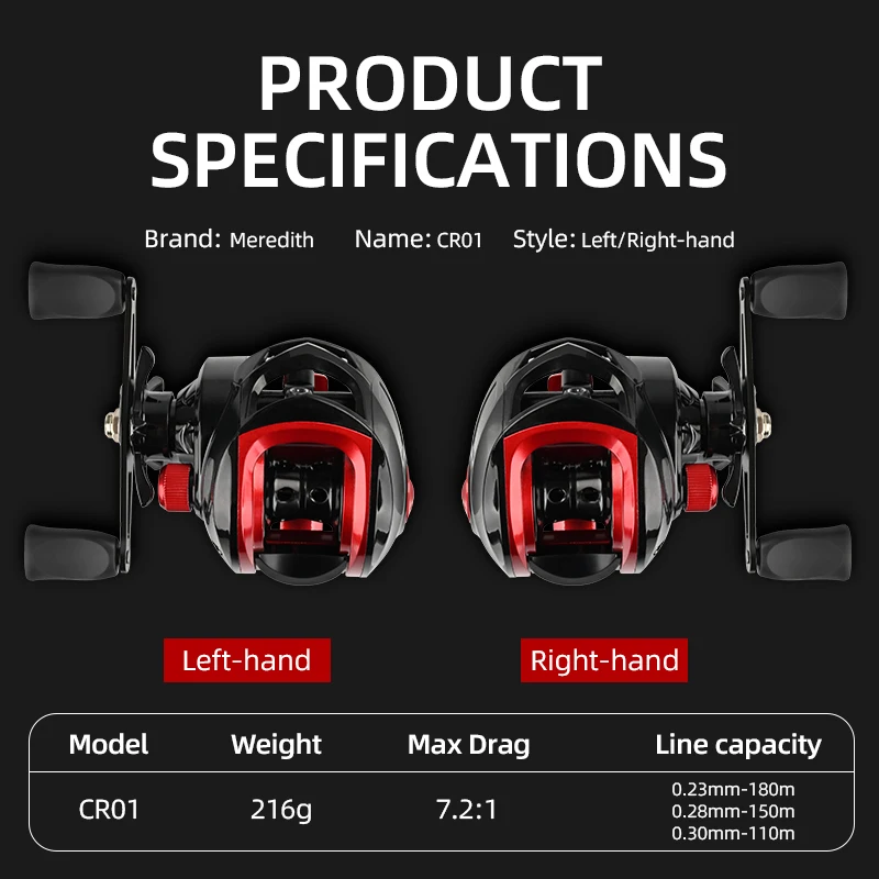 2023 New 8kg Max Drag Fishing Reel Professional Ultra Light 7.2:1 Gear Ratio Carp Baitcasting Wheel carp fishing casting reel