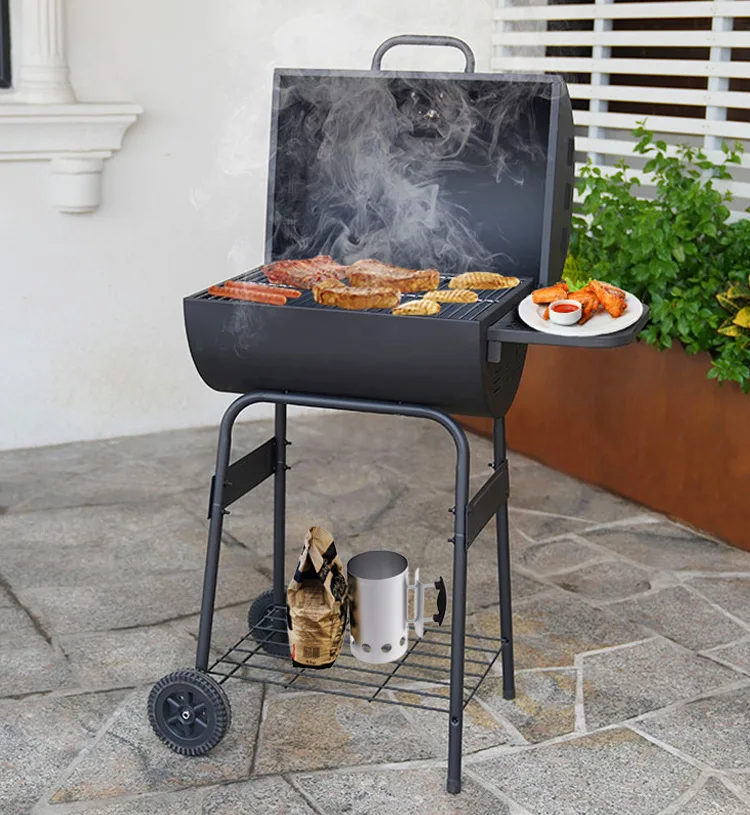 Thickened Large Portable Outdoor  American Windproof BBQ Oil Barrel    Charcoal