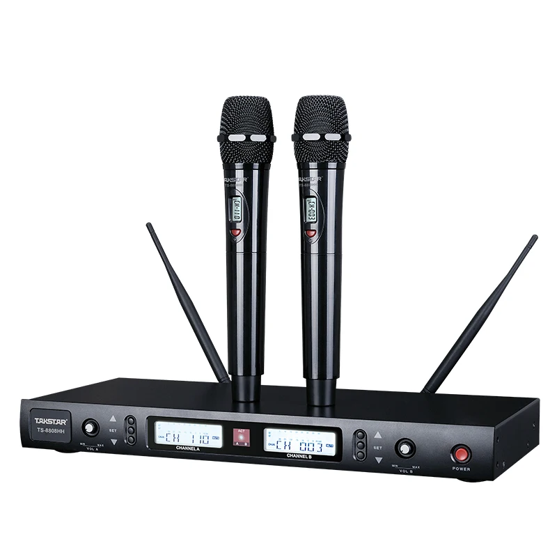 

TS-8808HH UHF Wireless Microphone System 640-690MHz for karaoke conference church speech Handheld mic