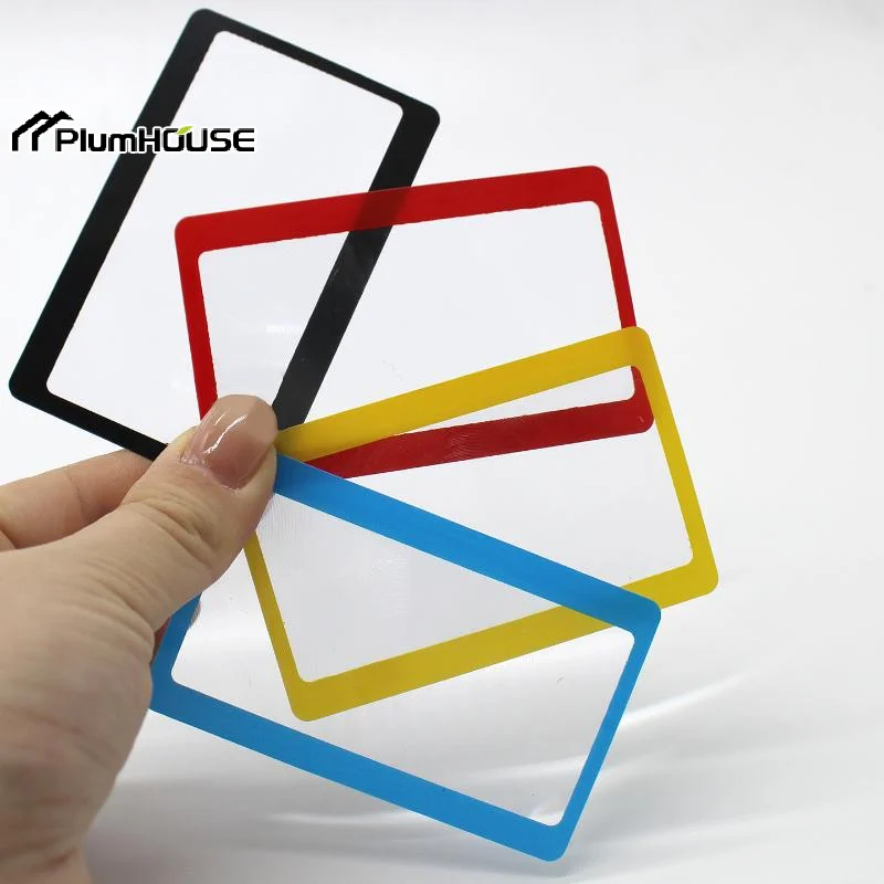2Pcs Portable Card-Sized Magnifiers,Slim Pocket Magnifying Glass For Reading,Hobbies & Close-Up Work,Lightweight & Easy To Carry