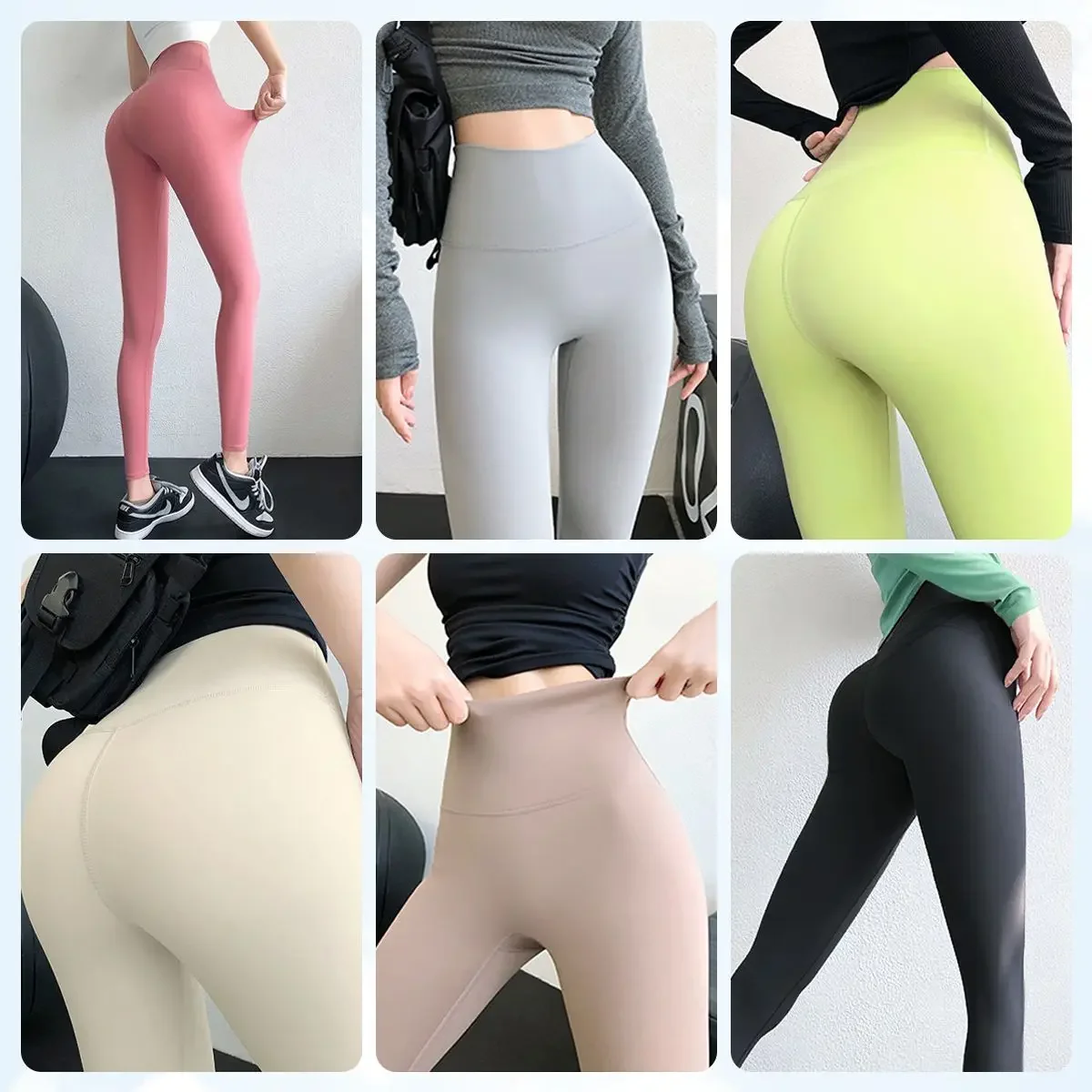 

Yoga pants women tight-fitting peach nude seamless sports training fitness pants belly-reducing buttocks high-waisted nine-point