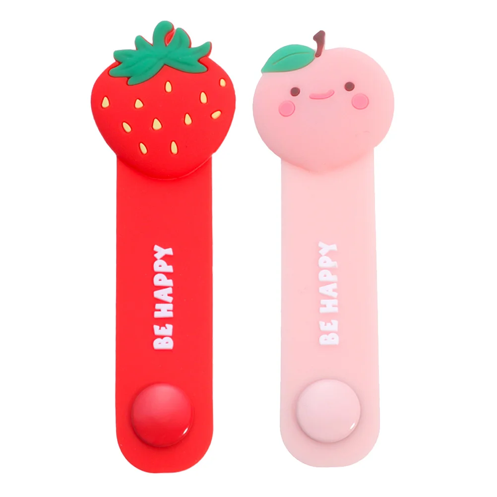 

2pcs Fruit Silicone Cable Organizer Durable Practical PVC Winders For Home Office School Cable Cord Management