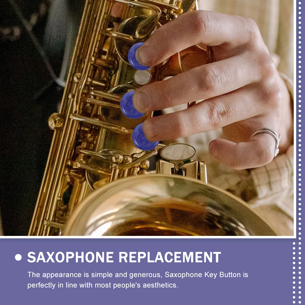 

18Pcs Saxophone Key Buttons Durable Plastic Replacement for Alto Tenor Soprano Sax Repair Accessories Saxophone Key Buttons