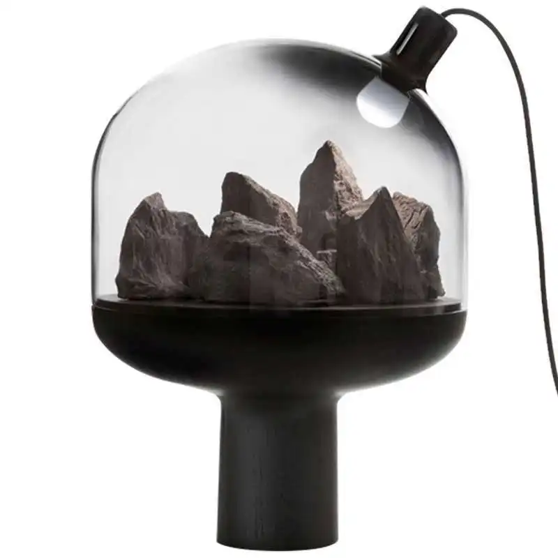 

New Chinese art glass living room ornament table lamp, modern simple bedroom table lamp