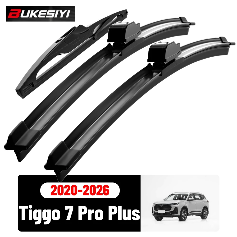 Front & Rear Wiper Blades Set For Chery Tiggo 7 Pro Plus 2020-2026 2021 2022 2023 Silent Windscreen Wipers Accessories 22"17"10"