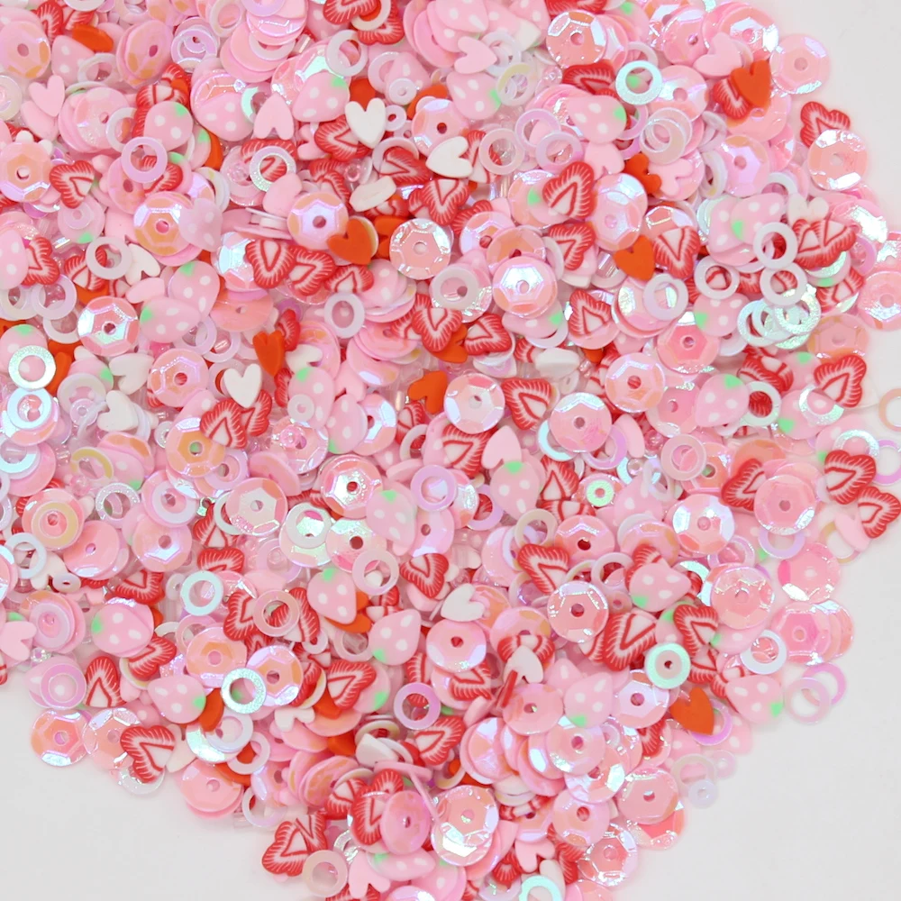 KSCRAFT Strawberry  Sequins for DIY Card Making Craft Color Collection