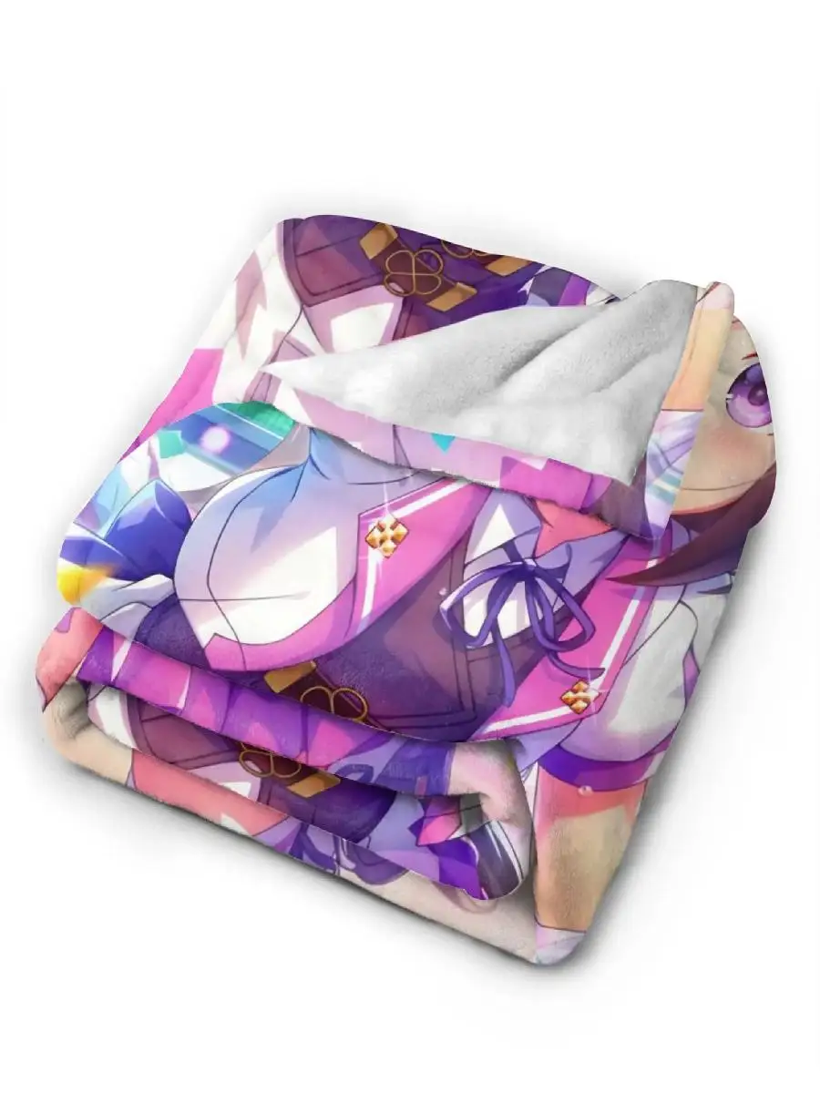 Uma Musume Pretty Derby Manta de felpa súper suave para niños y adultos, colcha decorativa para el hogar