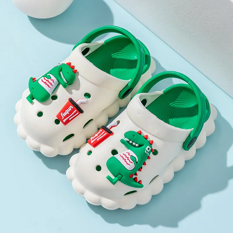 Slippers Kids Children Baby Shoes for Boys Girls Cute Cartoons Sandals Summer Home Iindoor Anti Slip Soft Soles Hole Shoes