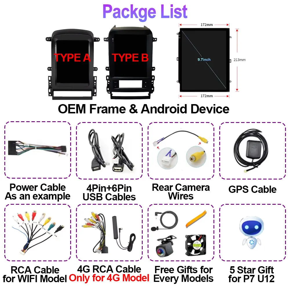 أندرويد 14 لسيارة شيفروليه كابتيفا 1 2006 - 2011 9.7 "7862S راديو السيارة طراز تسلا مشغل فيديو الوسائط المتعددة Carplay نظام تحديد المواقع نافي ستيريو