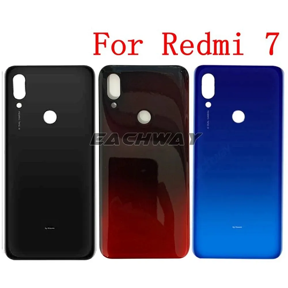 For Xiaomi Redmi Note 7 Battery Cover Back Glass Panel Rear Door Housing Case For Xiaomi Redmi Note 7 For Redmi 7 Battery Cover