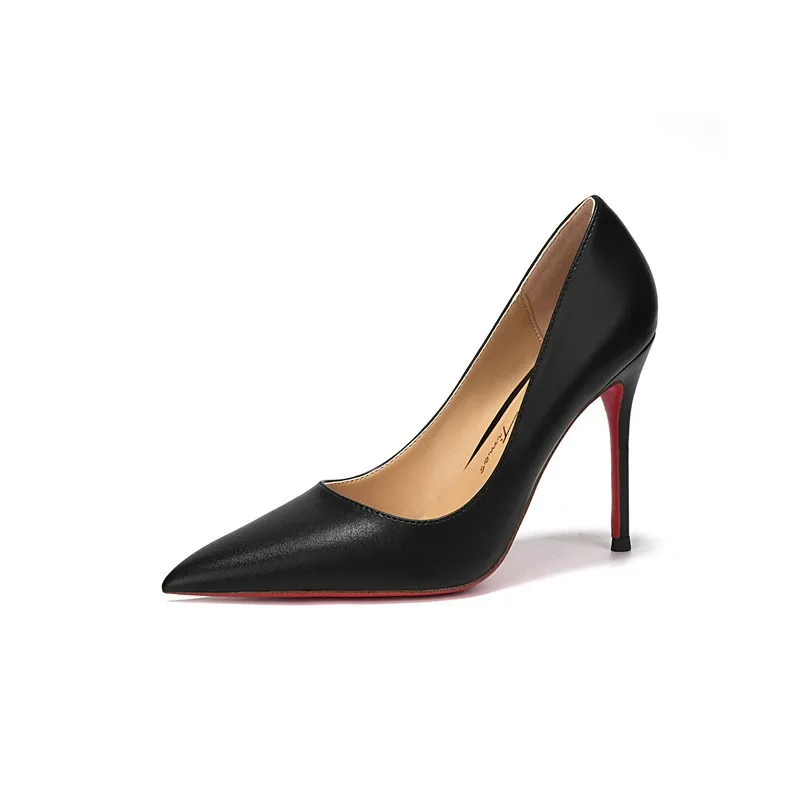 

Sheepskin pattern single shoes 33-43 size super fire red sole thin heel sexy commuter fashion pointed high heels exquisite