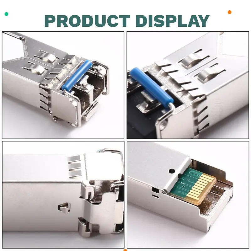 ABJF-2PCS 1.25G LC SFP Single Mode Fiber Transceiver 1.25G Single Mode SFP LC Module 1310Nm 20Km Gigabit Duplex Optical