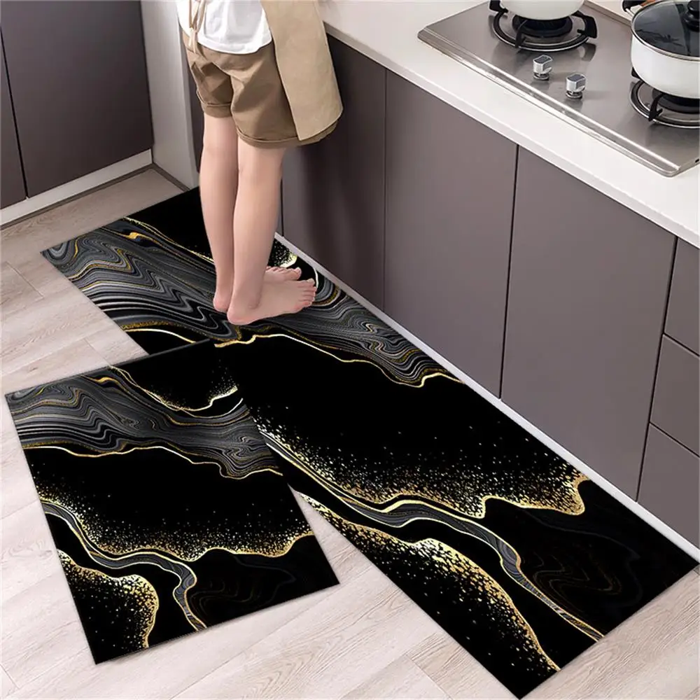 VIKAMA Küchen-Bodenmatte, Schlafzimmer, Wohnzimmer, langer Nachttisch, Flur, weicher, waschbarer Teppich, Badezimmer-Eingangs-Fußmatte
