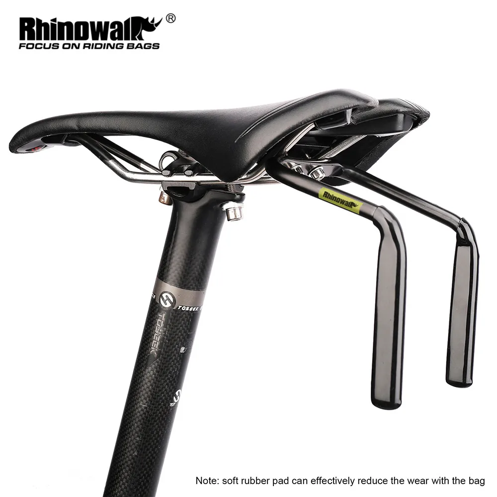 Rhinowalk Bike Saddle Stabilizer Bracket With Rubber Pads MTB Bike Support Bracket Rear Rack Bag Luggage Rack Bike Accessories