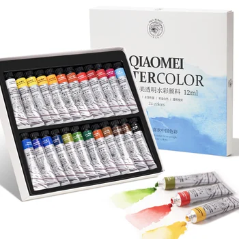 Juego de pintura de acuarela Paul Rubens, tubos de gran valor, pintura de Color agua para artista, 24 colores vibrantes, 12ml