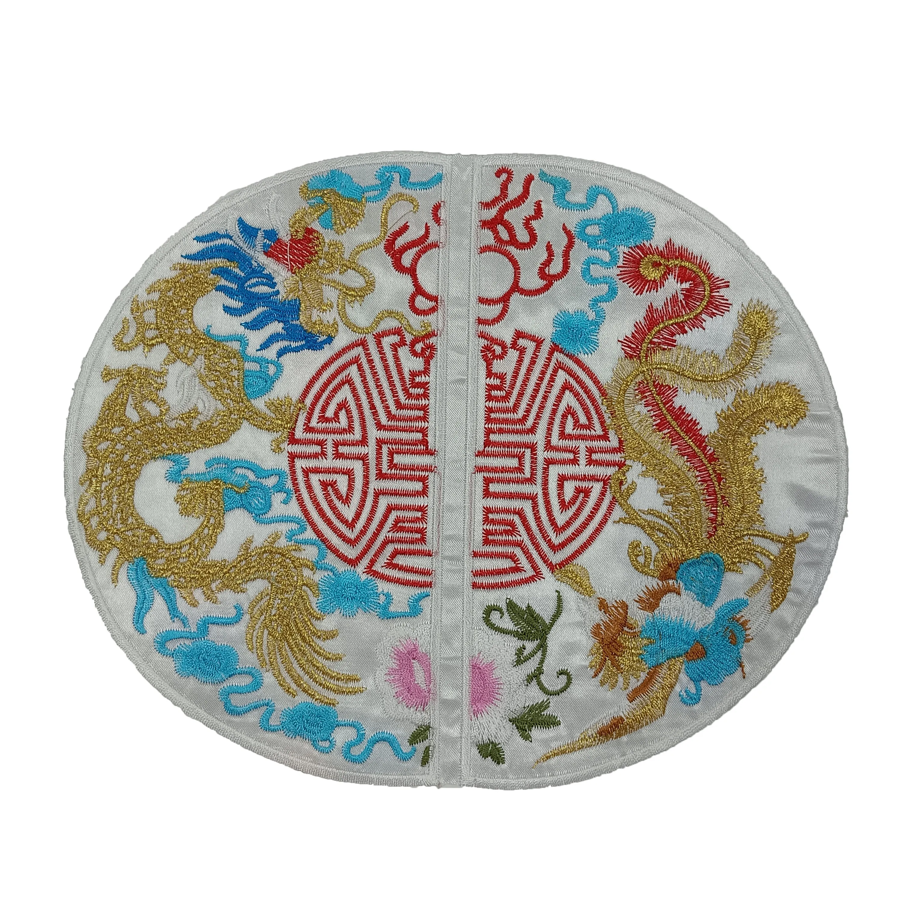 

Новый китайский стиль полуоткрытый круглый благоприятный дракон Феникс патч DIY термоплавкий клей швейные аксессуары для ремонта одежды