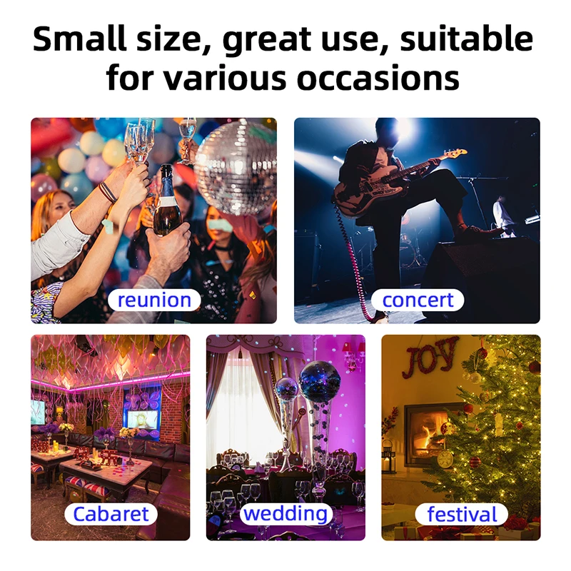 2025NEW Mini Double Hole LED Laser Light DJ Disco Stage Lights  Flash Laser Patterns Party Lights for Bar KTV Christmas Birthday