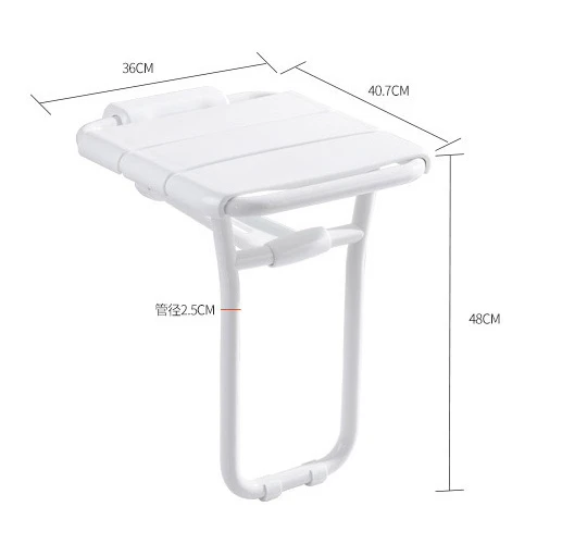 Folding Toilet Stool Bathroom Elderly Bath Barrier-free Chair Safety Toilet Shower Room Hanging Up Anti-slip Chair