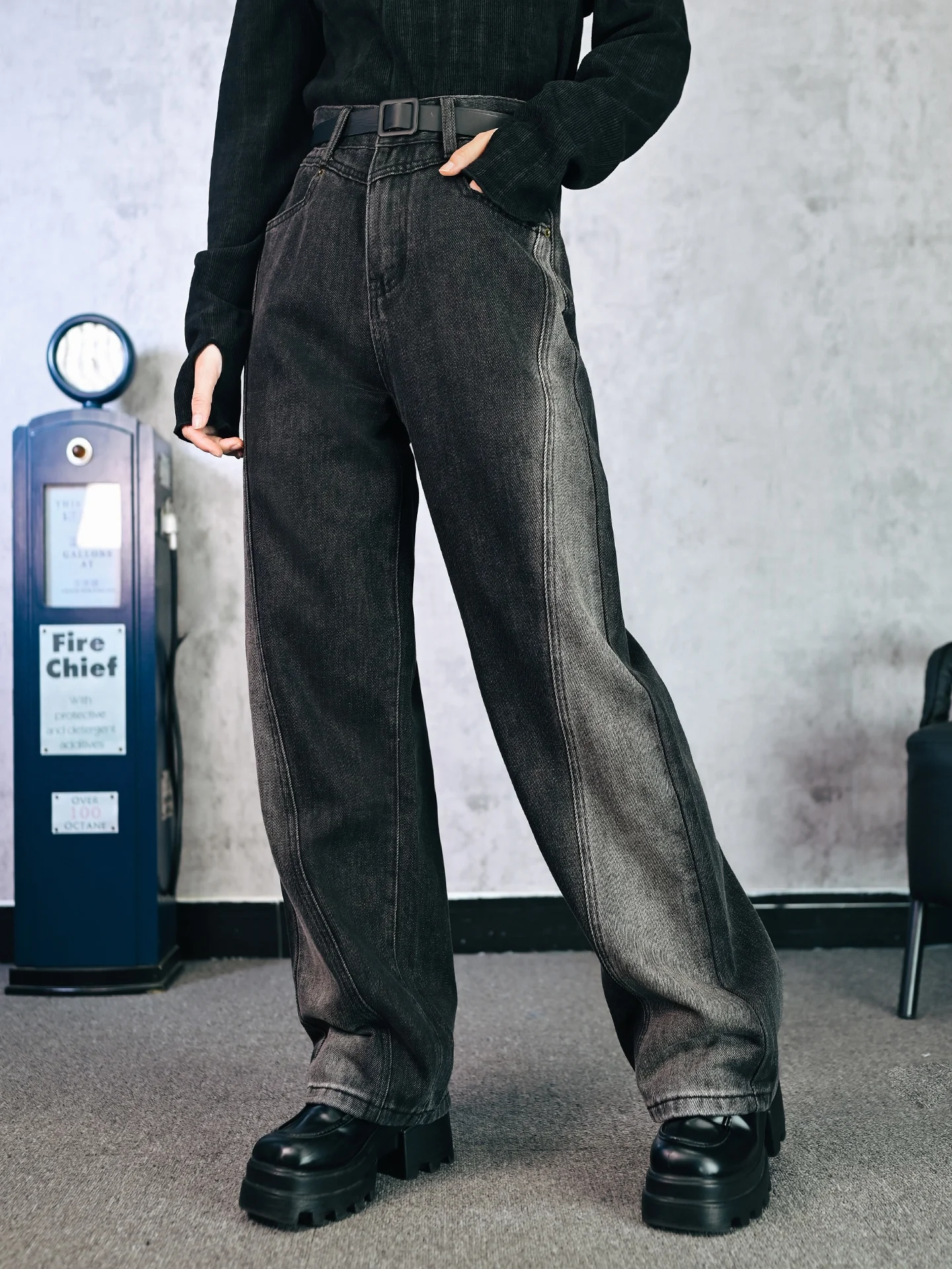 

Ретро-джинсы женские с высокой талией, деконструированные, облегающие, повседневные, из хлопка, на молнии, удобные, для осеннего сезона