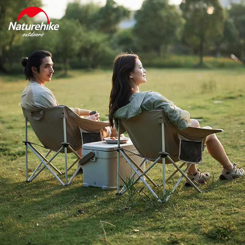 

Naturehike Camping Gathering Camping Chair Portable Folding Leisure Chair Fishing Chair X-Type Support Armchair 110kg Bearing