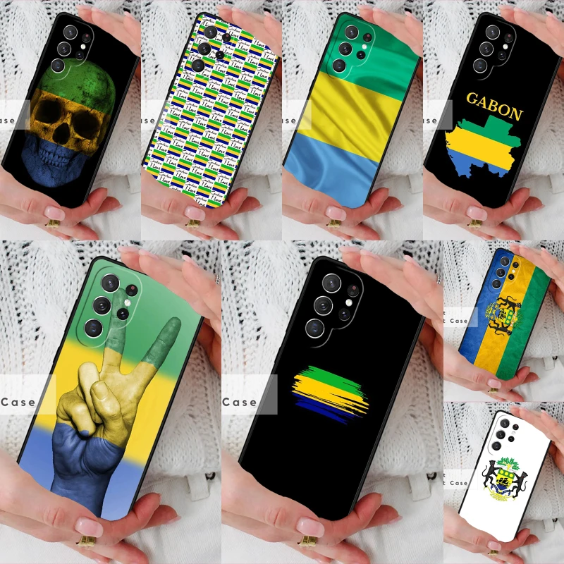 Gabon Gabonese Flag Phone Cover Case for Samsung Galaxy S26 Ultra S20 FE Note 10 S24 S23 S21 S25 Plus S22