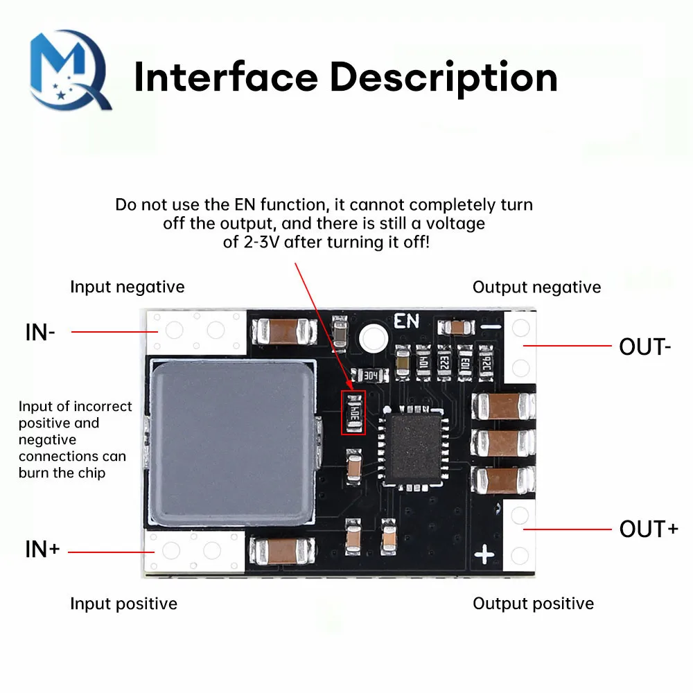 DC-DC Boost Power Module DC 3-4.2V to 5V 4A DC 3-11V to 12V 3A High Power Lithium Battery Boost DC-DC Boost Conversion Module