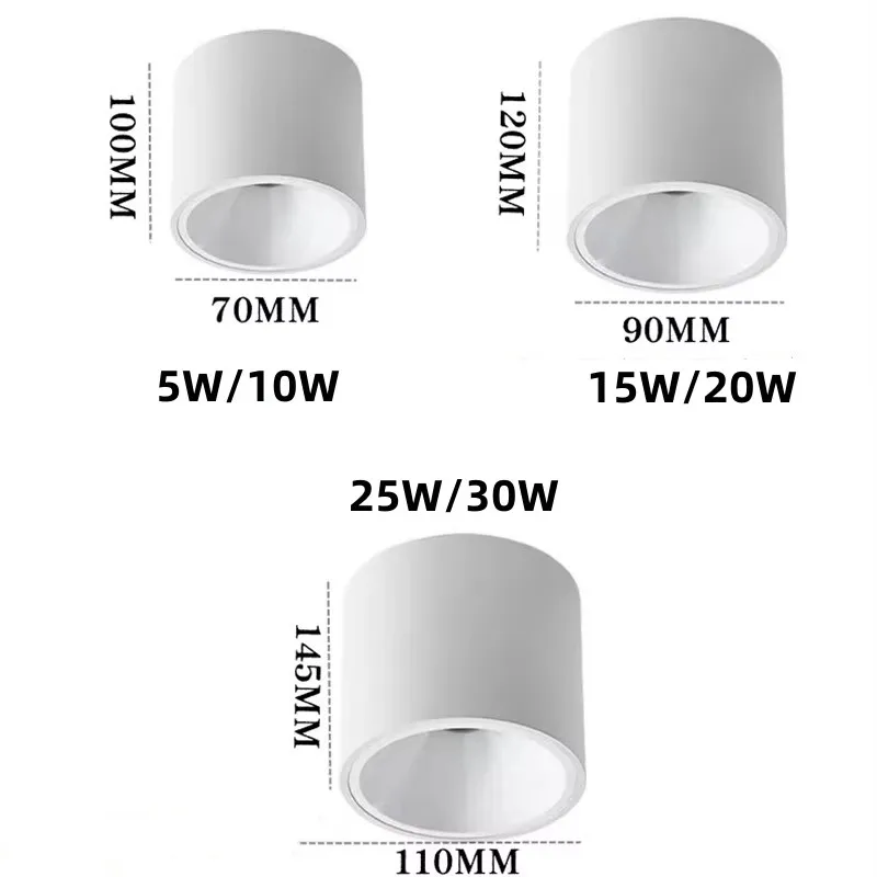 Tubo de luz LED impermeable profesional IP65 moderno para baño/cocina/exterior 5W/10W/15W/20W/25W/30W montaje en superfi