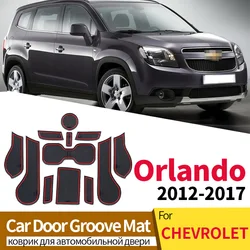 Junta de ranura de puerta para Chevrolet Orlando 2012-2017, PVC, látex, antisuciedad, resistente a los arañazos, resistente al desgaste, accesorios interiores