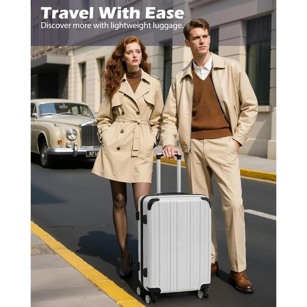 حقيبة سفر دوارة قابلة للتوسيع مقاس 20 بوصة، 24 بوصة، 28 بوصة مع مادة PC + ABS، تصميم جديد لرياح النبيذ #2