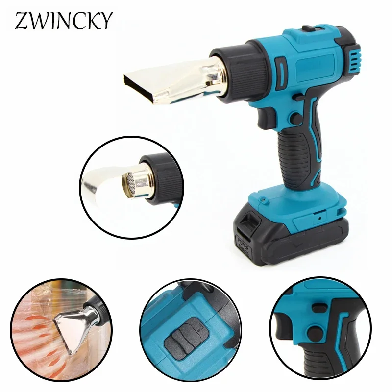 

Cordless Heat Gun Rechargeable Handheld Electric Hot Air Gun Machine for Makita 18V Battery with Nozzles Heating Power Tool