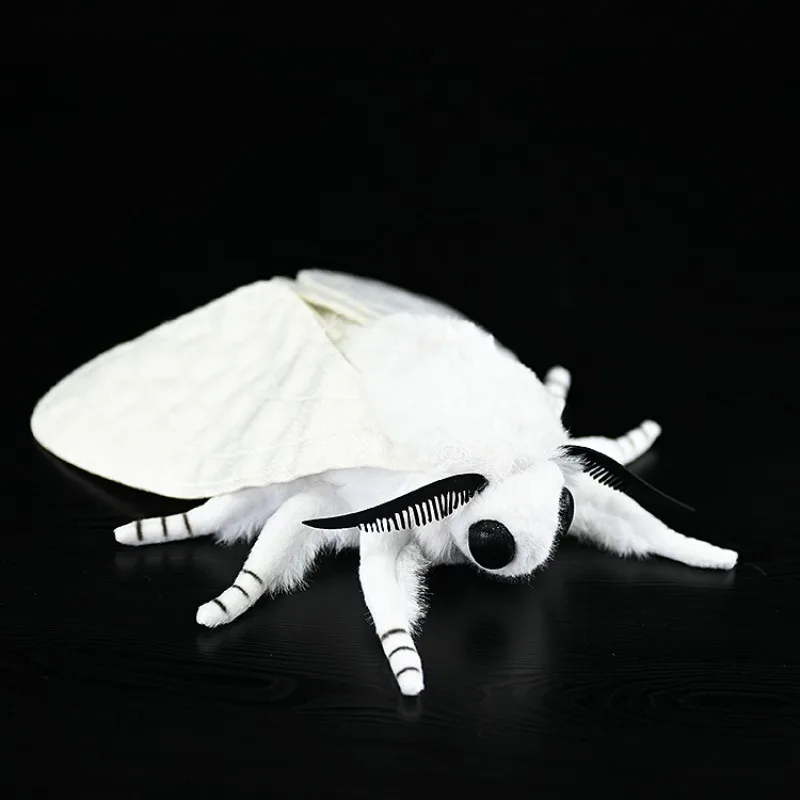 Original Insect Series White Moth Plush Toys Simulated Animal Figurine Moth Doll Lifelike Animals Doll Kawaii Toy Gifts
