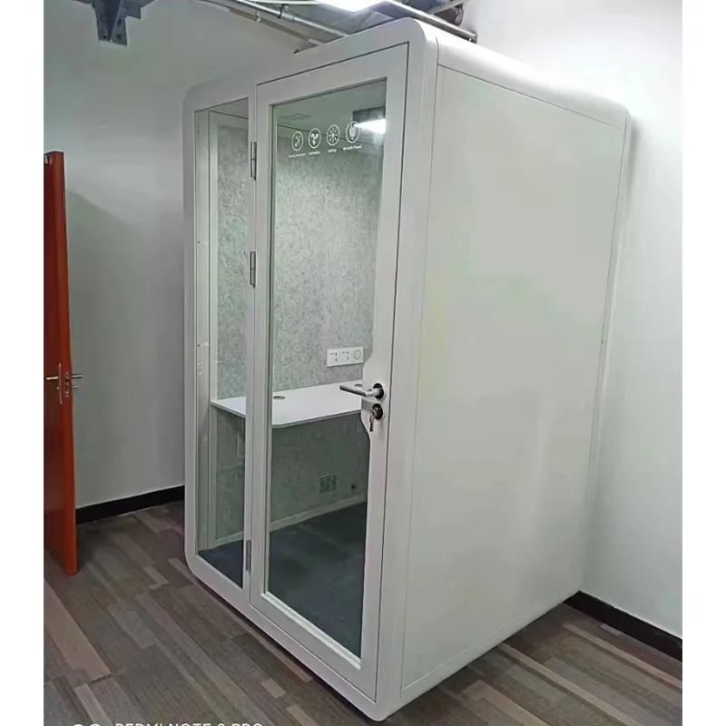Geluidsisolerende mobiele telefooncel van gelamineerd glas