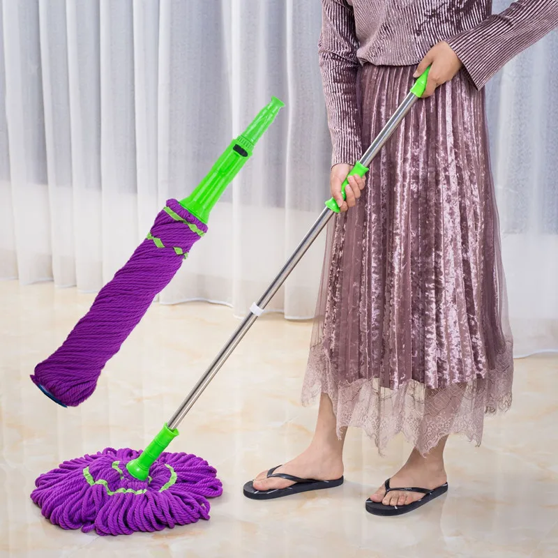 

Microfiber Squeeze Water Tow Head Rotate Mop Multifunction Retractable Lazy Floor Sweeper Double-sided Flat Drag Dry Wet Duster