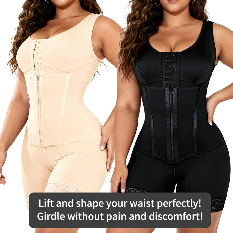 Women Waist Trainer Bodysuit, Tummy Control Corset Cincher, Full Body Shaper Tank Top Slimming Shapewear