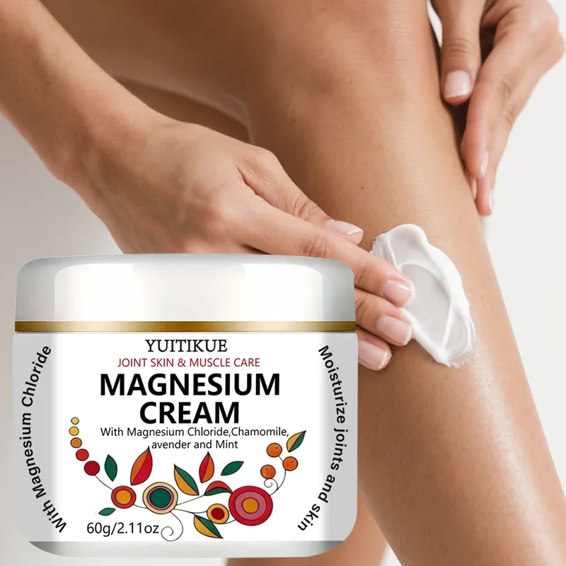 YUITIKUE Magnesium Cream | Joint Skin & Muscle Care | With Chamomile Lavender Mint Moisturizing Cream 60g