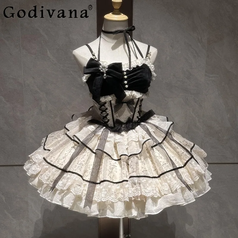 

Original Holiday Ball Gown Dress for Women Ballet Style Pure Desire Dress Female Summer Date Birthday Party Short Dress