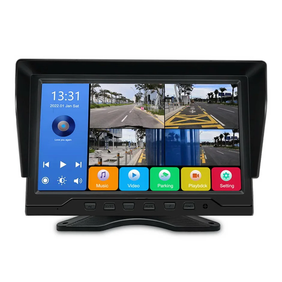 10.1 inch 4CH IPS Screen Car MP5 DVR Recorder Monitor Black Box With AHD 1080P Parking Camera For Truck/Trailer/Bus/Pickup***