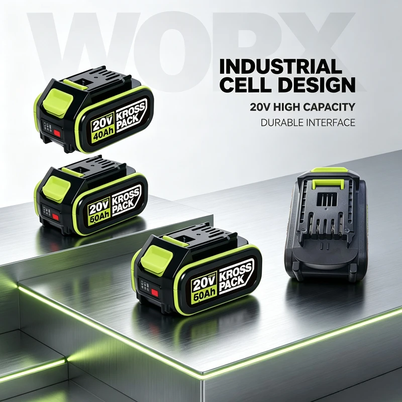 20V 5.0/6.0Ah Replacement lithium ion Battery,for WORX Series Power Tool,with LED Indicator,Compatible with WA3016 WA3023 WA3054