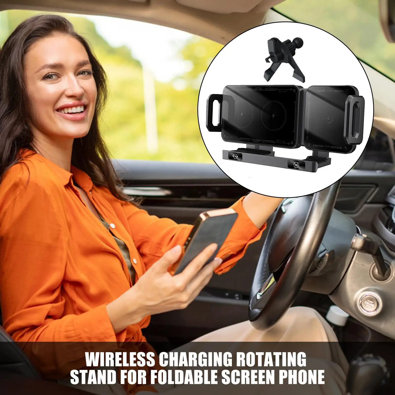 

Беспроводное автомобильное зарядное устройство для телефона 15 Вт, быстрая зарядка, кронштейн для вентиляционного отверстия, автоматический зажим, автомобильный держатель для телефона для управления музыкой, потоковая передача видео