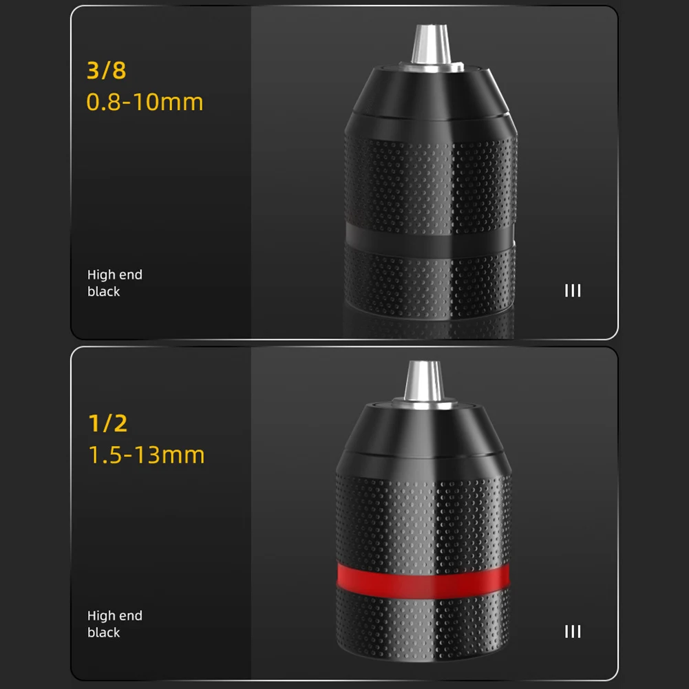 Portabrocas de Metal sin llave, adaptador de cambio rápido de alta resistencia, autoapretado, broca eléctrica con vástago hexagonal/SDS, 0,8-10mm/1,5-13mm