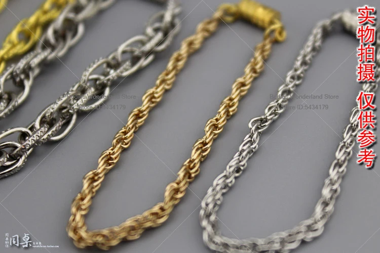 In Stock 1/6 Scale Male Soldier Mini Hip Hop Metal Necklace Model Accessories For 12inch Action Figure Doll