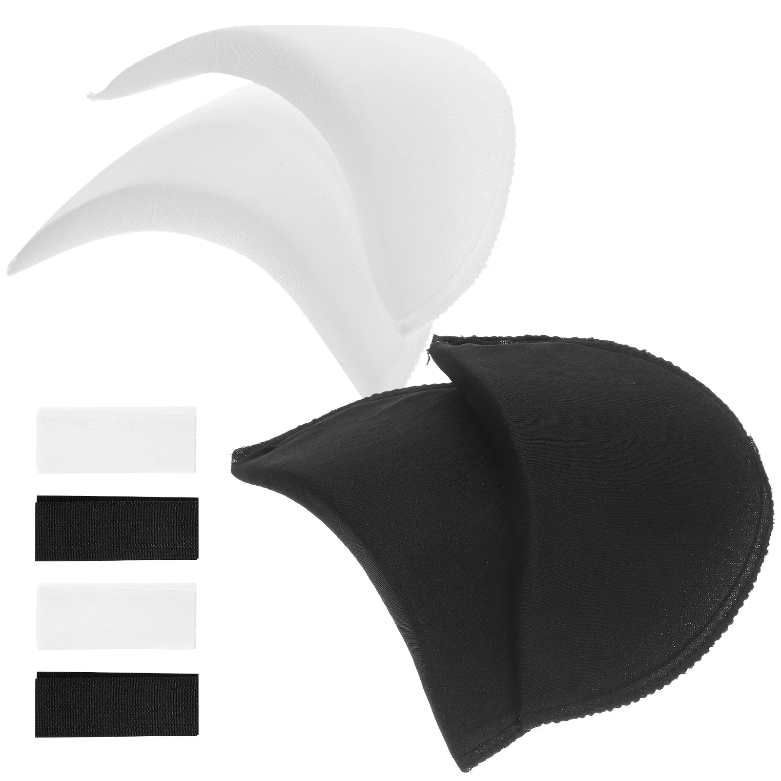 

2Pairs Dress Shoulder Pad Breathable Reusable Sponge Insert for Women Broaden Shape Round Contours Suitable T-Shirts Suits Coats