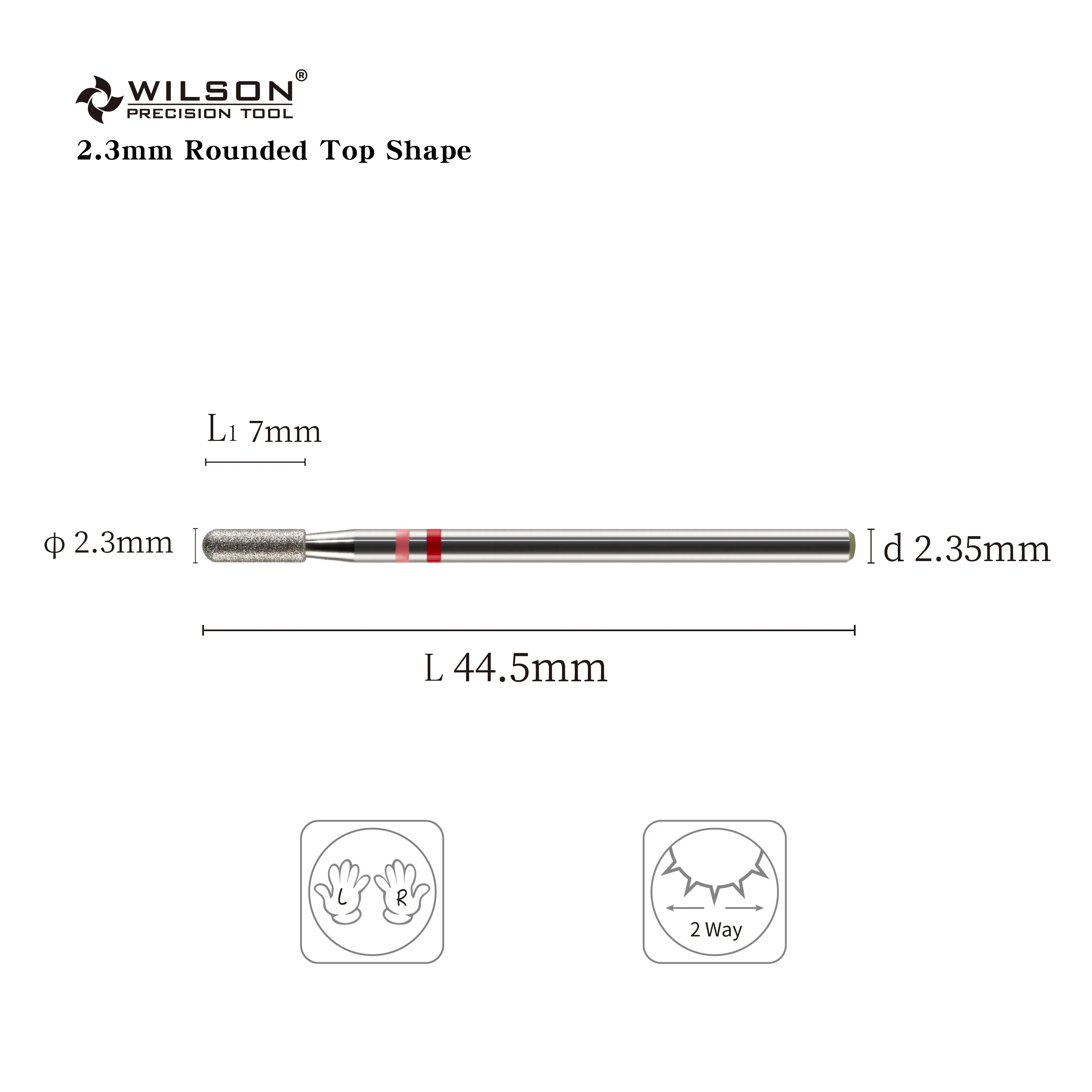 WILSON Natural Diamond Bits-Acessórios para unhas Ferramentas Manicure Brocas removem cutícula bits