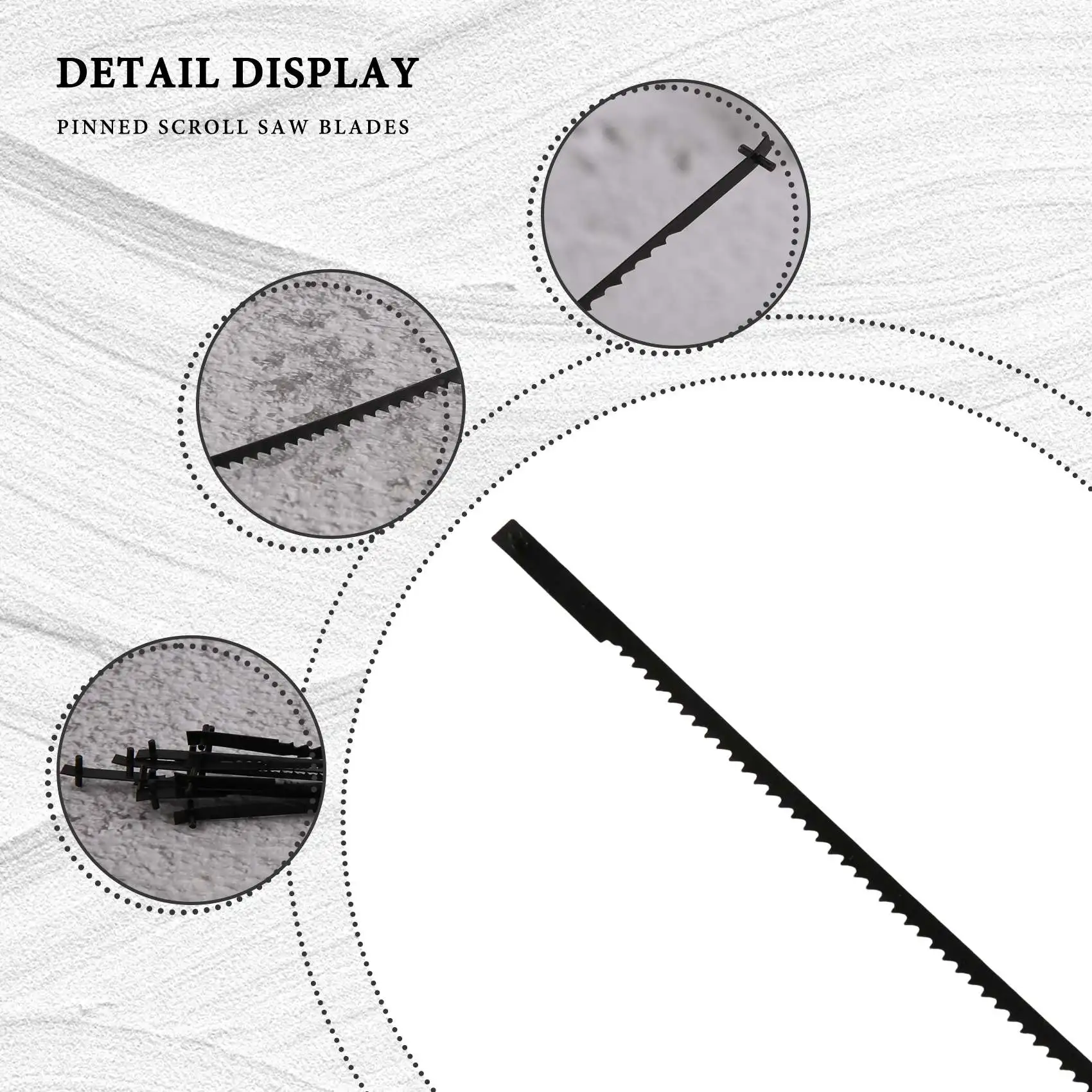 AT77 12Pcs 5 인치 고정 스크롤 톱 블레이드 TPI 10/15/18/24 DIYers 용 목공 용 전동 공구 액세서리