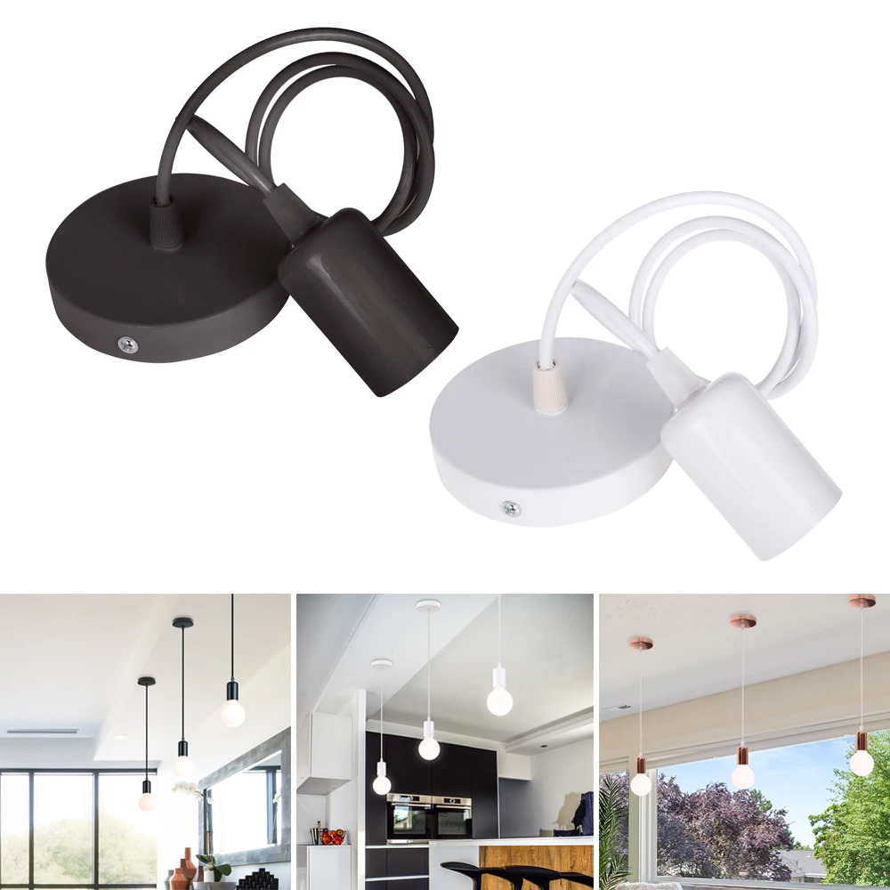 Modern Nordic Pendant Light E27 Lamp Holder Socket Simple Ceiling Lamp Base for Home Bedroom Living Room Lighting Accessories