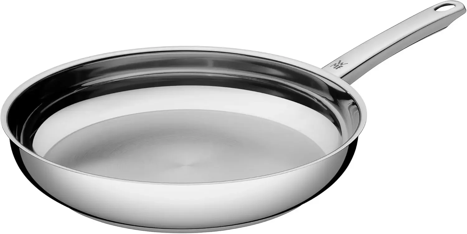 WMF Profi Frypan 28cm Induktion, Edelstahlpan unbeschichtet, Cromargan Edelstahl, backofenfest