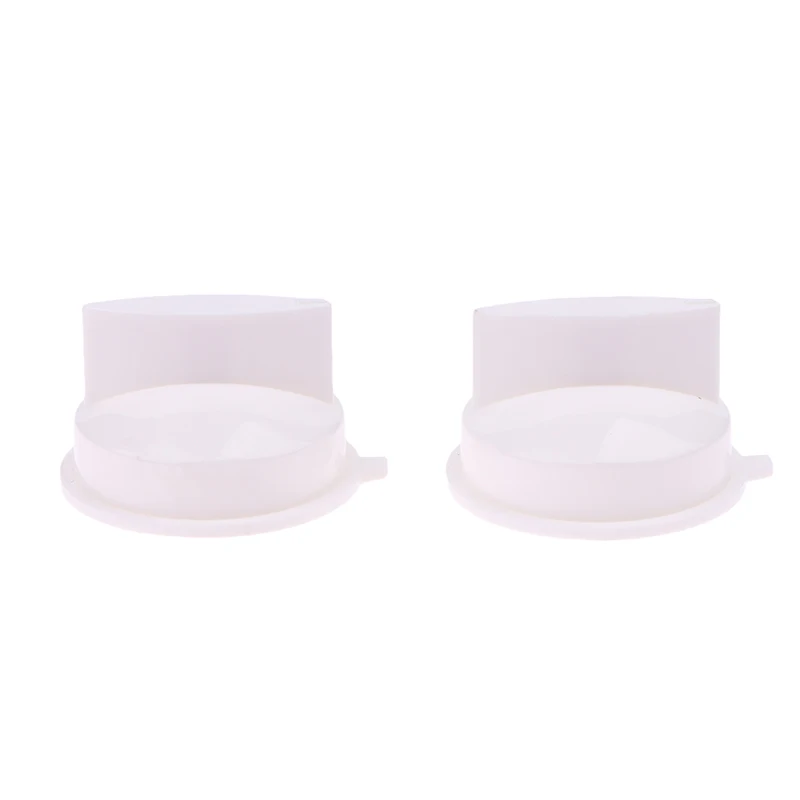 2 Pcs Universal White Microwave Oven Plastic Spool Rotary Knob Hole D-shaped Timer Control Switch Handle Long Handle Spare Parts