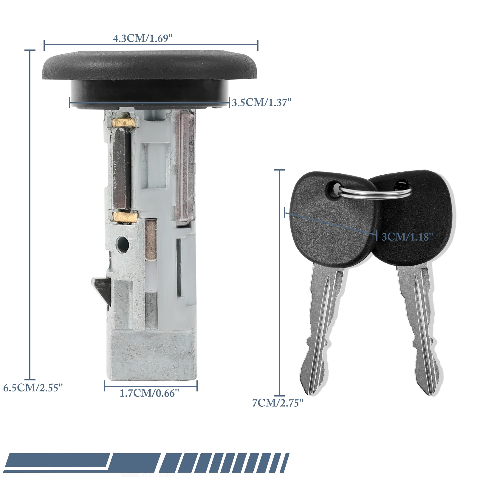 Cilindro de cerradura de encendido para GMC Chevy Silverado Avalanche S10 Suburban Cadillac DeVille Escalade Buick Rendezvous 02-07 5298923