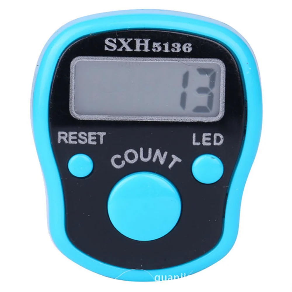 Mini Stitch Marker and Row Finger Counter LCD Electronic Digital Tally Counter for Sewing Knitting Weave Tool Counters