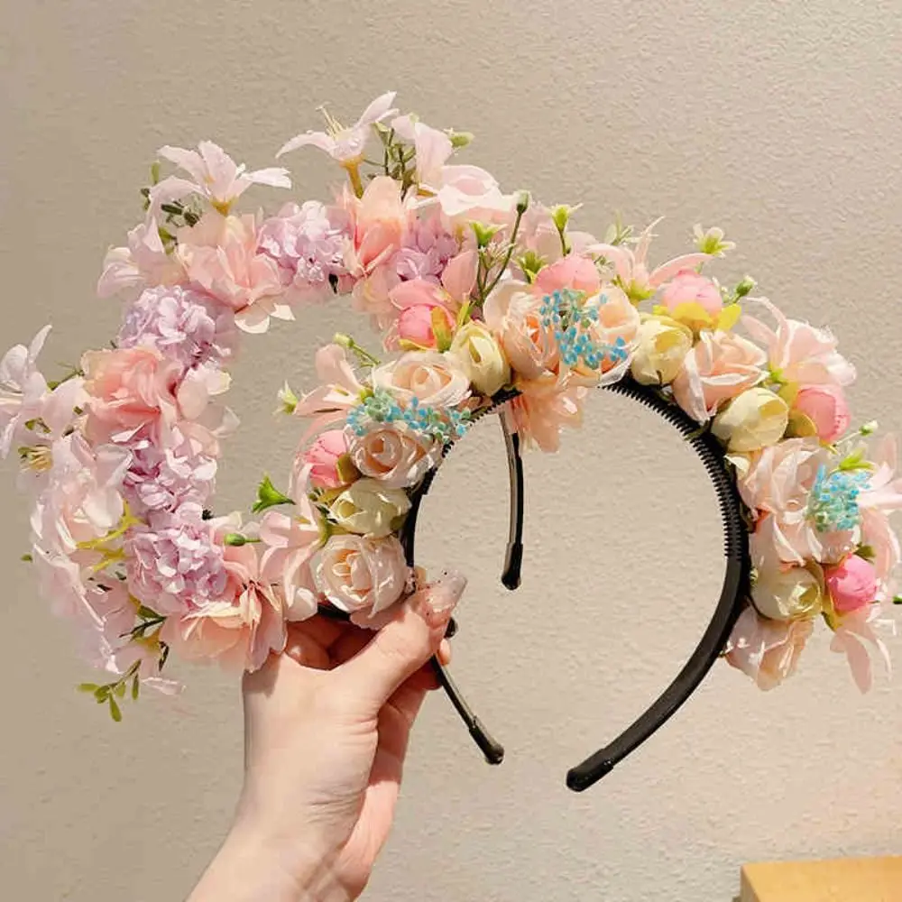 

Cloth Quanzhou Head-pinned Flower Headdress Hair Hoop Simulation Flower Hair Band Garland Hair Accessories